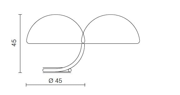 Металлическая настольная лампа с абажуром из метакрилата Martinelli Luce змея ARCH-00057086 - Вид №7