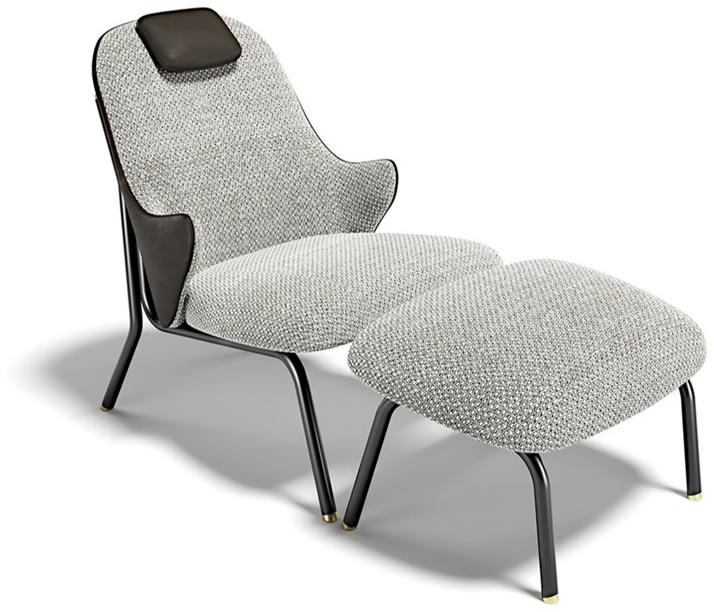 Capital Collection Кресло с обивкой из ткани с подголовником Diva sun-id-1383688 - Вид №6