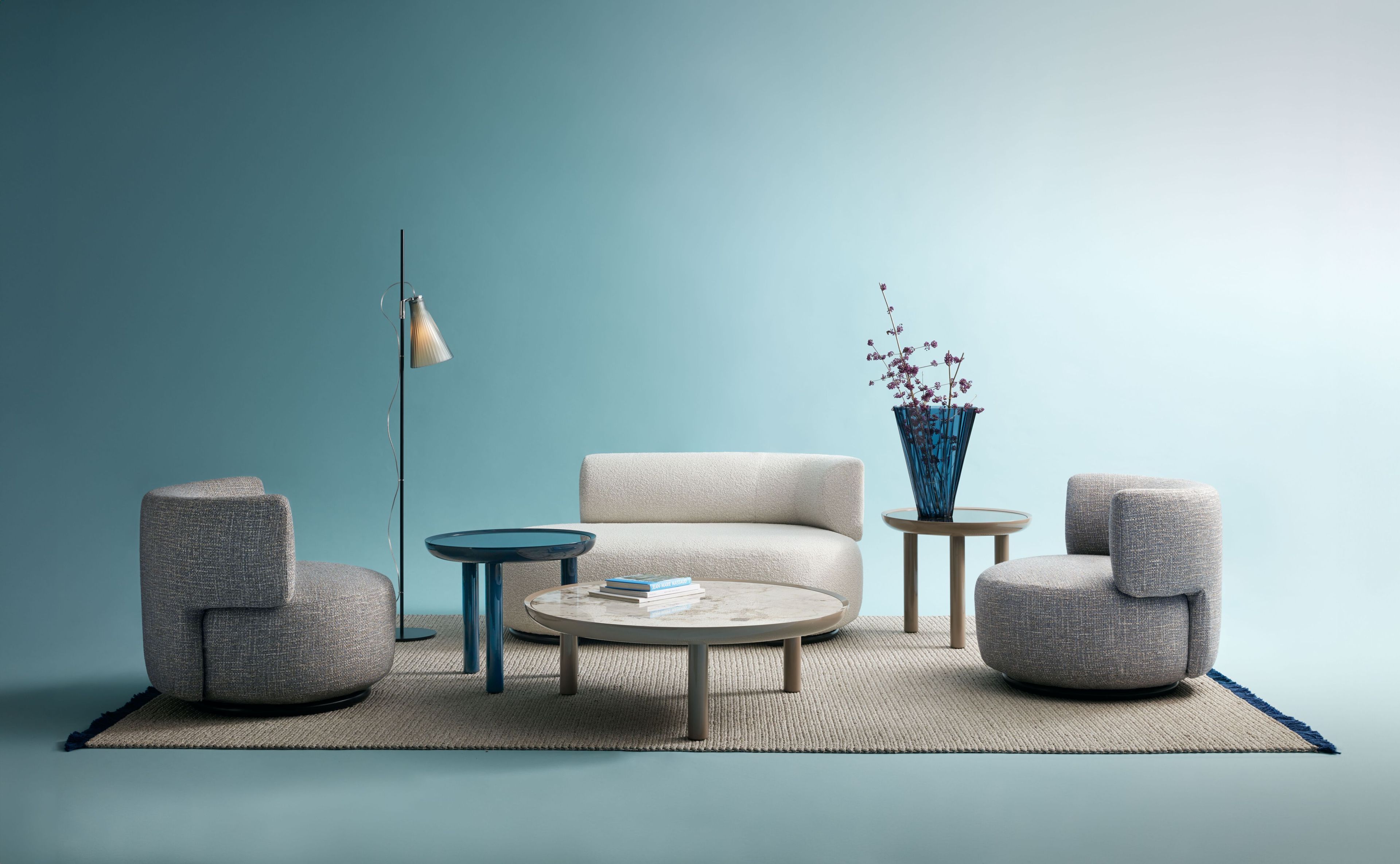 Низкий круглый журнальный столик из керамогранита Kartell K-TOP ARCH-00062411 - Вид №1