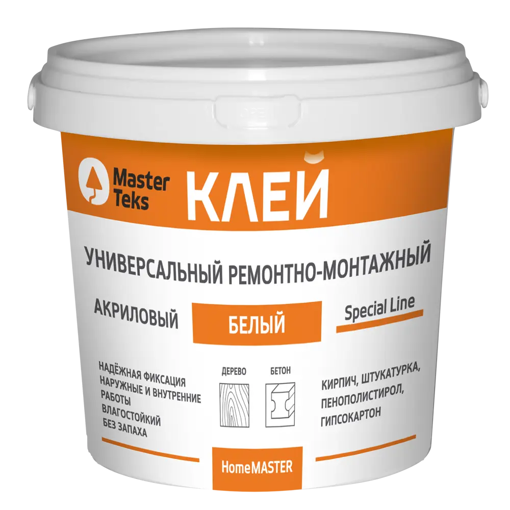 MasterTeks Универсальный акриловый клей для ремонта и монтажа 1.7 кг 18725131 STLM-0012216