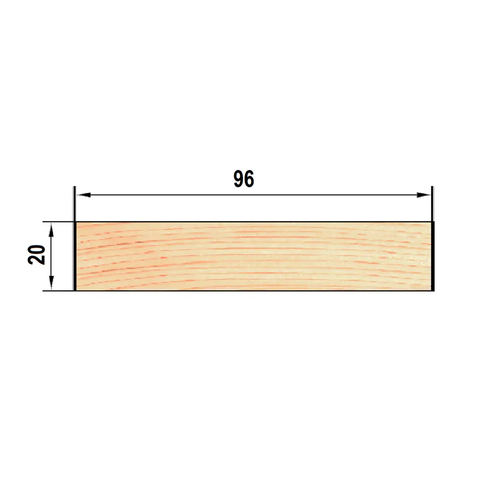 Доска строганая 20x96x950 мм хвоя сорт оптима ФГИС ЛК 84466101 STLM-2000274 Santreyd  - Вид №2