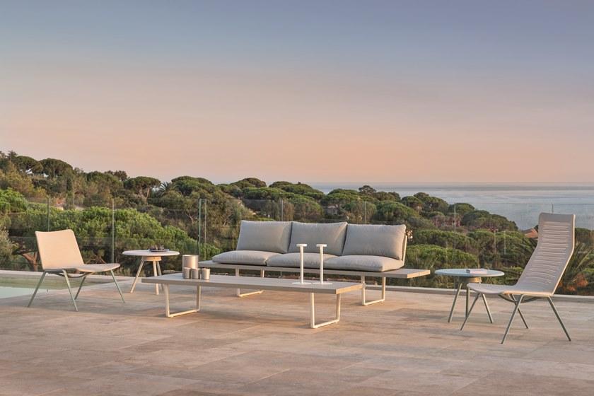 FAST Низкий садовый стол из алюминия с имитацией дерева Orizon sun-id-1379321 - Вид №1