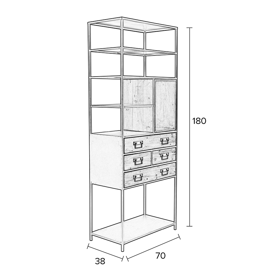 Стеллаж Samuel White Label Living 4200014 - Вид №9