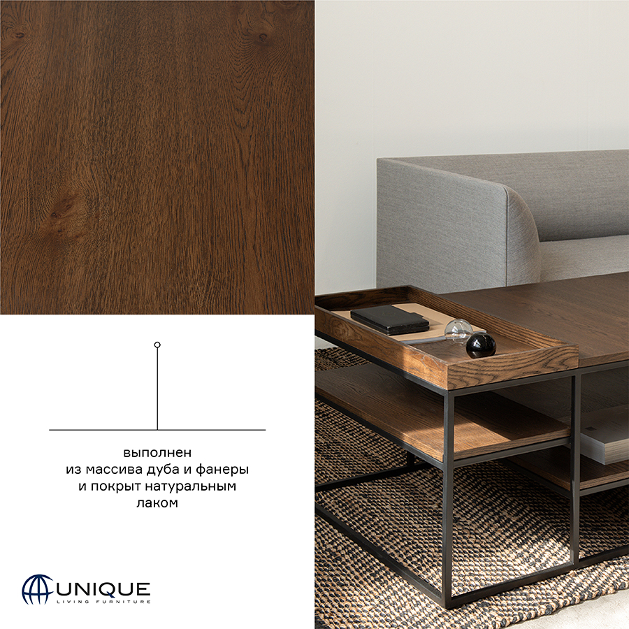 43353020 Столик кофейный , rivoli, 120х70 см Unique Furniture  - Вид №13