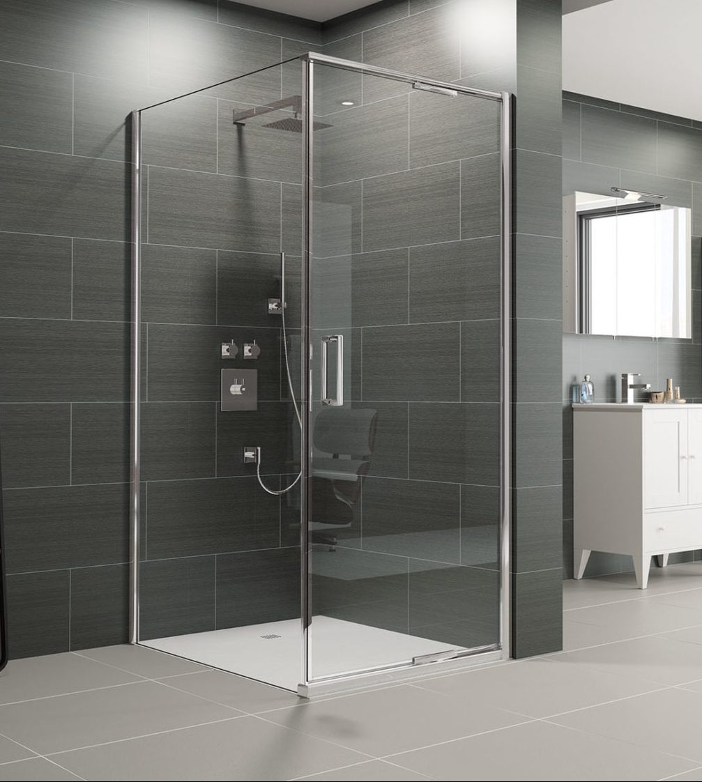 Торцевая панель для монтажа с дверью AR8SP76NF Merlyn Arysto Хромированный  - Вид №1