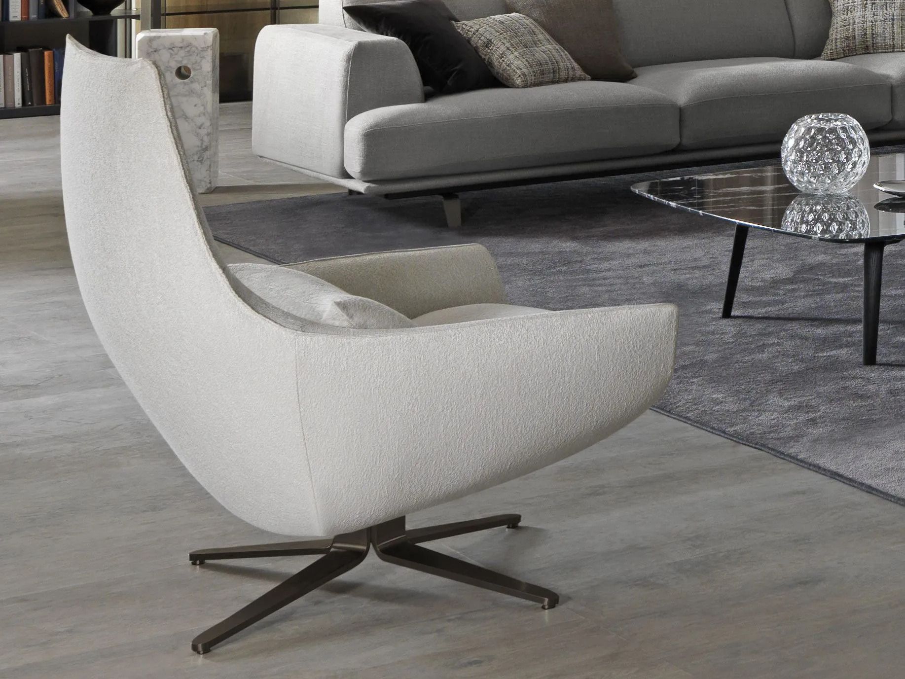 Кожаное вращающееся кресло с подлокотниками MisuraEmme ERMES ARCH-00012547 - Вид №1