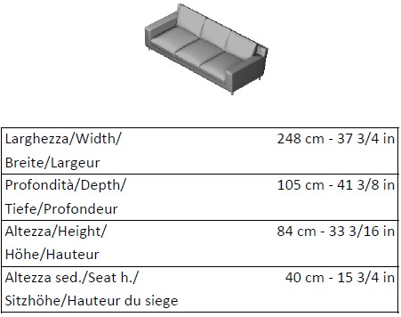 La Cividina 3-х местный тканевый диван Manhattan sun-id-1495688 - Вид №2