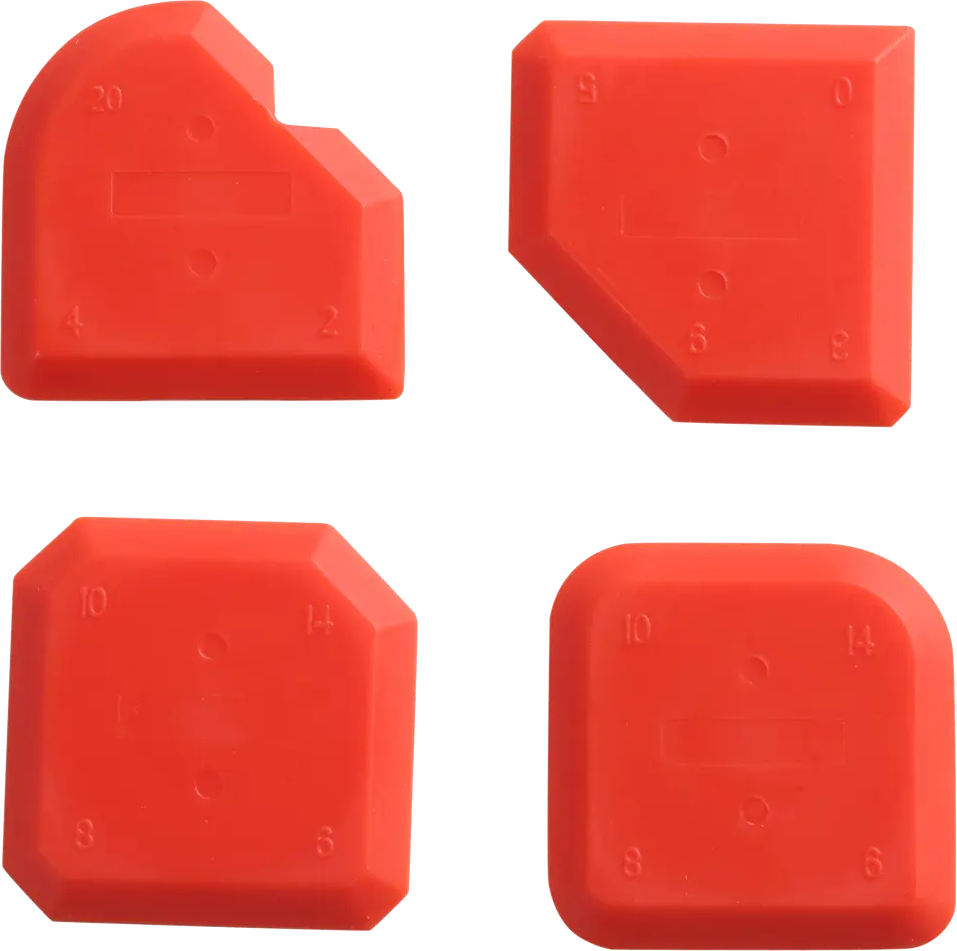 Набор шпателей VERTEXTOOLS для затирки плиточных швов 4 предмета 83659884