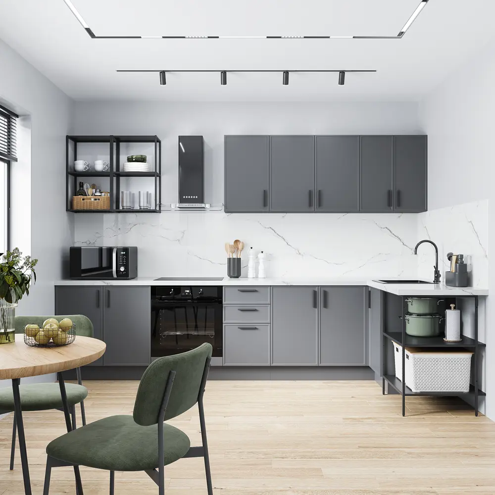 Навесной шкаф KONSENSA для кухни 60×68×27 см черный матовый 89422267 STLM-1570809 - Вид №3