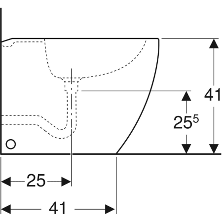 500.538.01.1 Напольное биде Geberit Citterio приставное, закрытая форма Geberit  - Вид №4