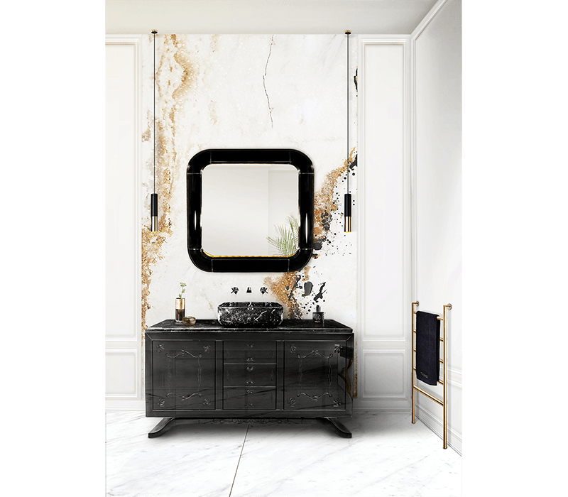 0-263 Круглое квадратное зеркало  Boca Do Lobo  - Вид №1