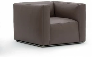 Poliform Мягкое кожаное кресло с подлокотниками Shangai