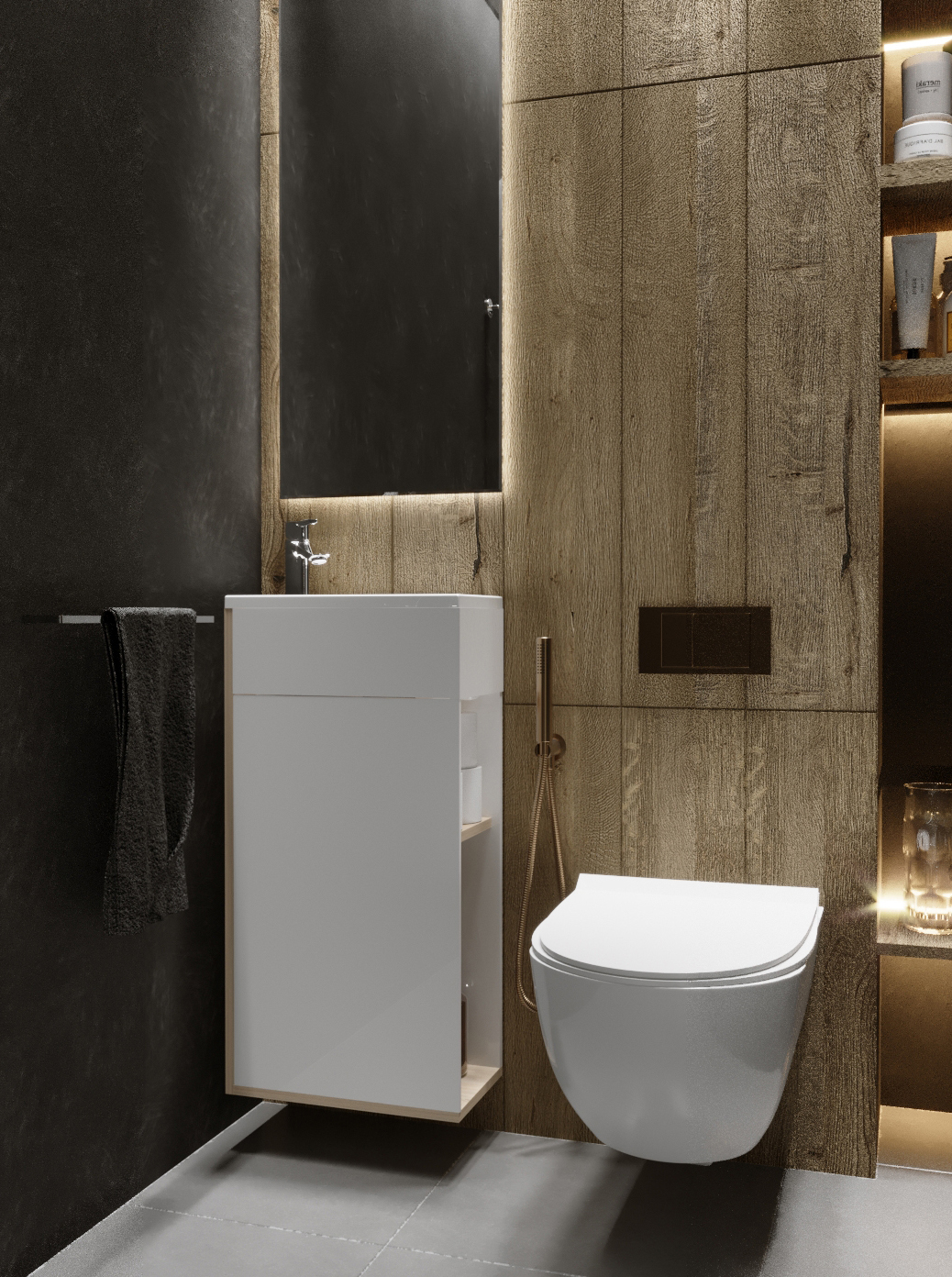 У85926 Тумба с раковиной Laura 40П 1д. Дуб Сонома 1 Marka Laura - Вид №4