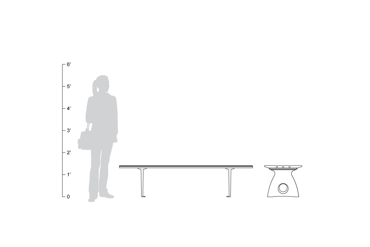 FSRT49 Скамейка Леда  Forms-surfaces  - Вид №12