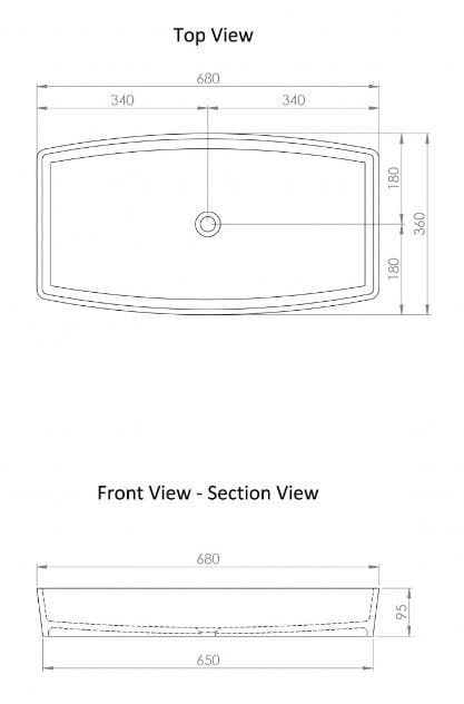 Прямоугольная столешница из смолы LUSSO ARCH-00085884 - Вид №3