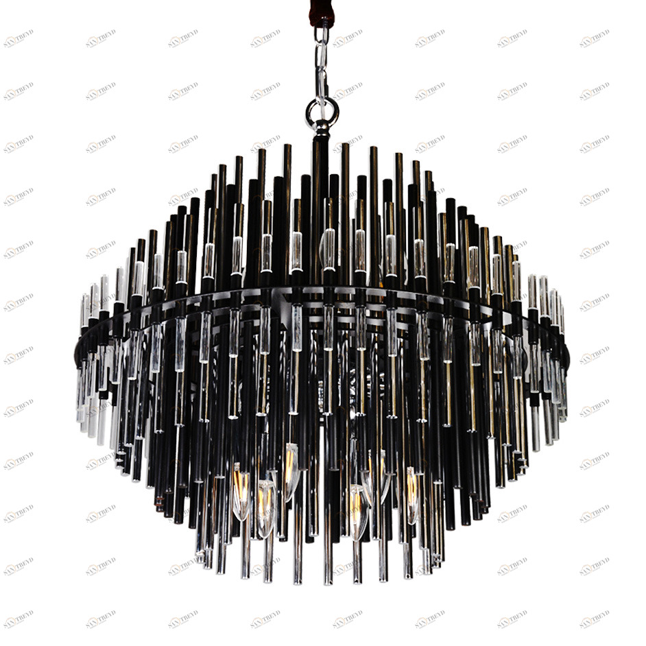 Подвесной светильник Emile от Delight Collection BRCH9043CR DELIGHT COLLECTION ДИЗАЙНЕРСКИЕ 243846 Прозрачный;черный 