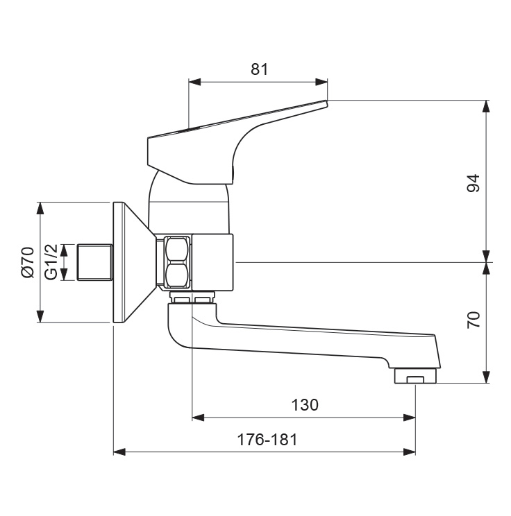 BA368AA Смеситель для умывальника VIDIMA NEXT - Вид №1