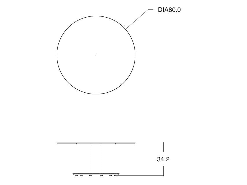 Керамический круглый низкий садовый журнальный столик TRIBÙ T-Table ARCH-00139221 - Вид №4