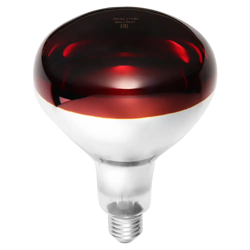 Нагревательный элемент инфракрасной зеркальной лампы Е27 230 В 175 Вт 2000 лм, красный свет BELLIGHT STLM-2089284