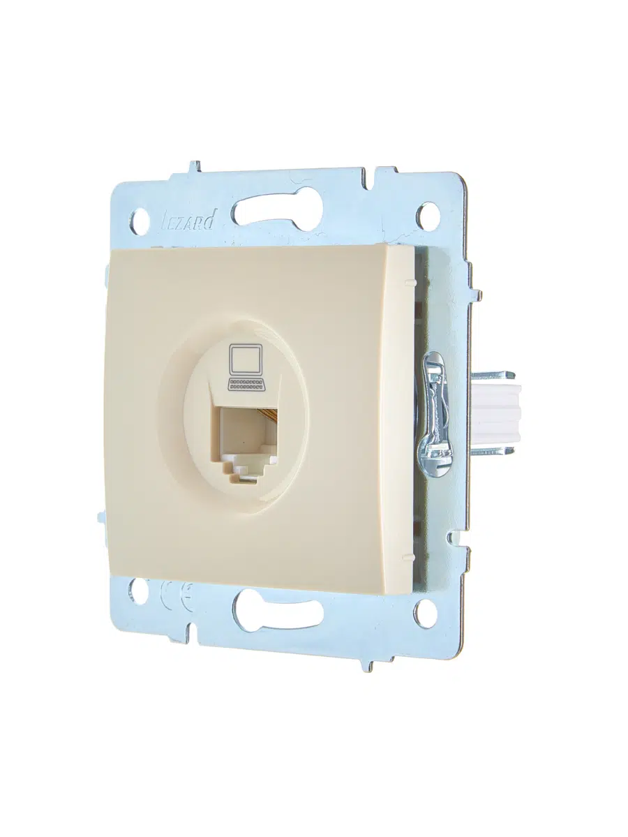 ASTI Розетка компьютерная крем механизм LEZARD 7081-0388-139 - Вид №3