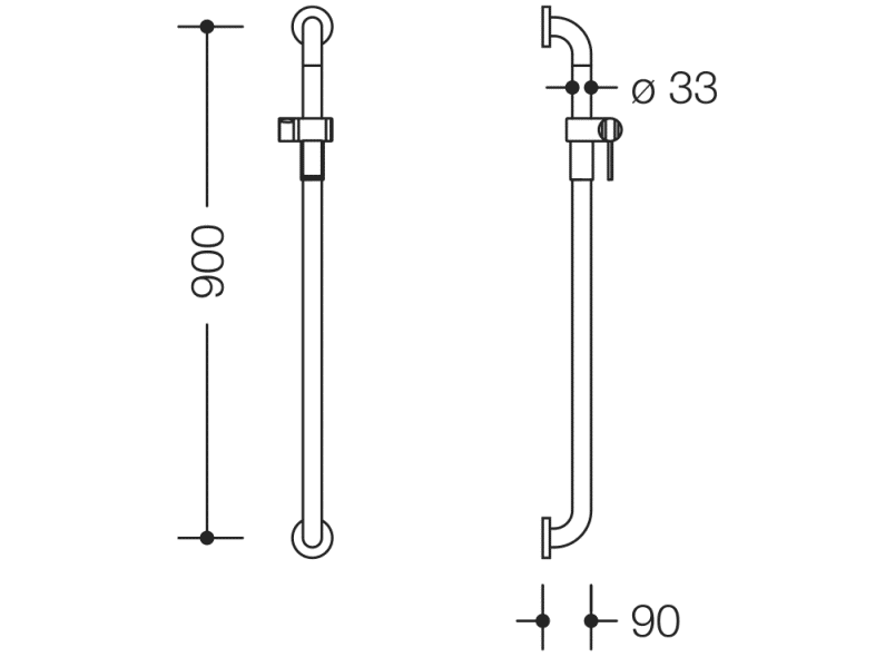 805.33.110 держатель для душа HEWI Greifen  - Вид №2