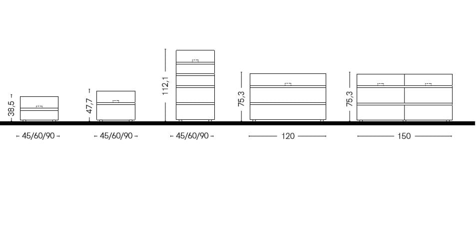 Тумбочка с ящиками Zalf Grip ARCH-00152701 - Вид №3