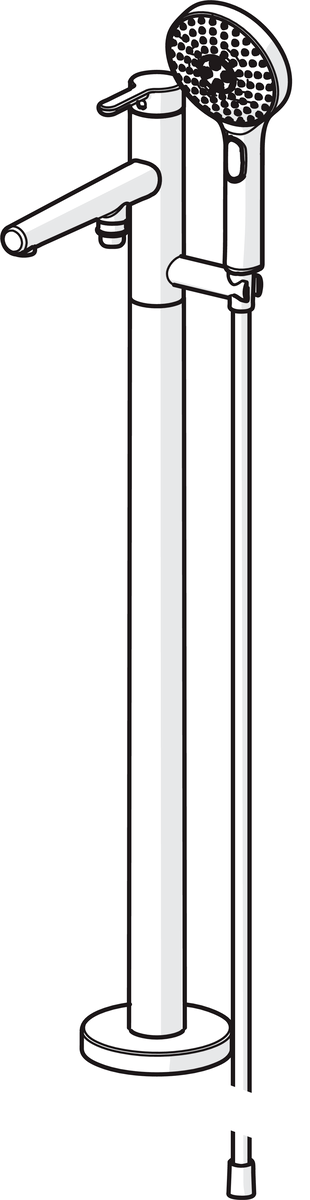 Oras 3050 Напольный смеситель для ванны 3050 Inspera Хром  - Вид №2