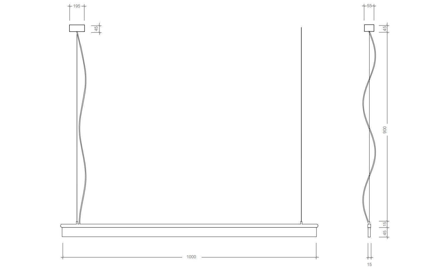 Светодиодный подвесной светильник из метакрилата LUCE TU Gugia ARCH-00143300 - Вид №2