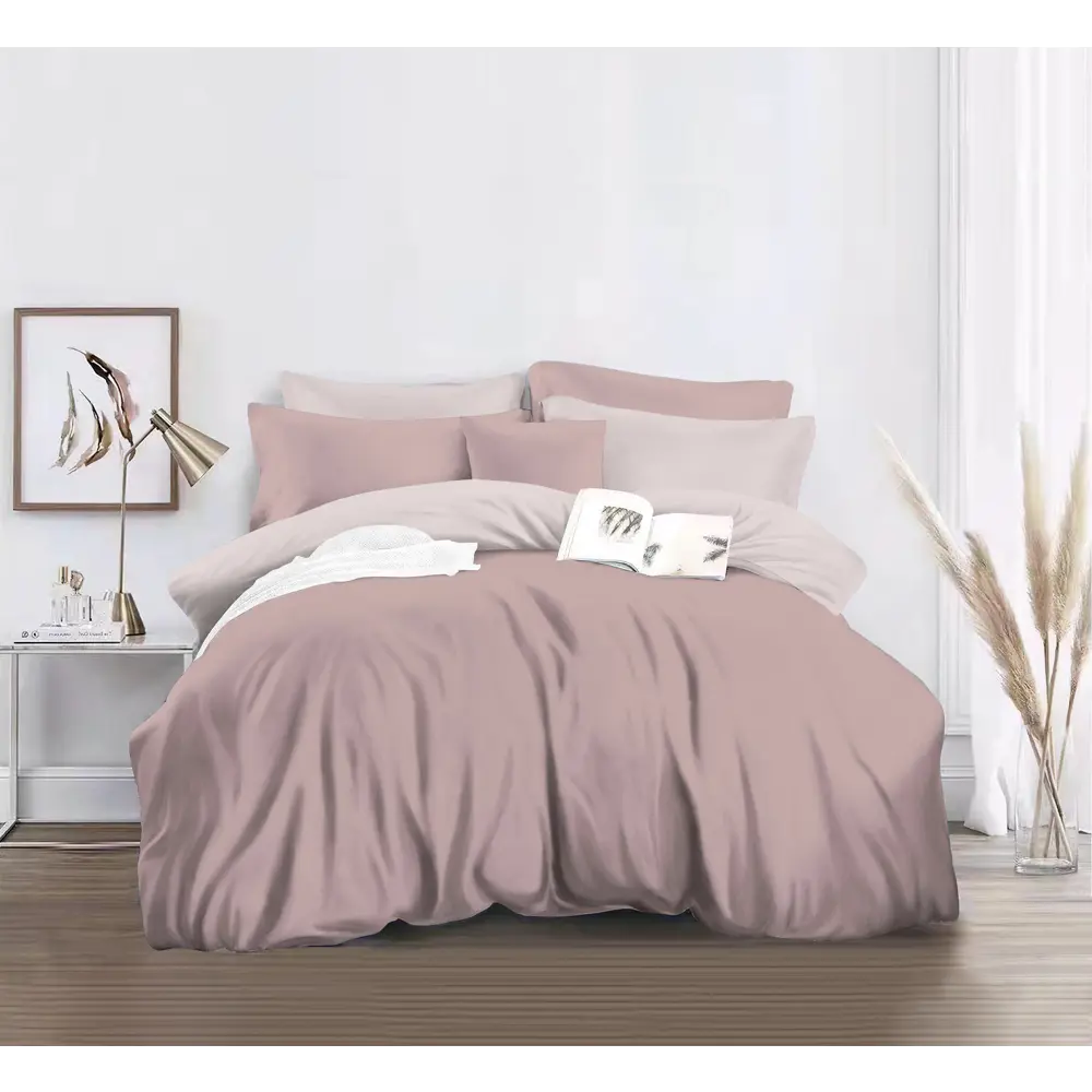 Комплект постельного белья НТК евро в нежно-розовом цвете из полисатина 89404973 STLM-1564393 - Вид №5