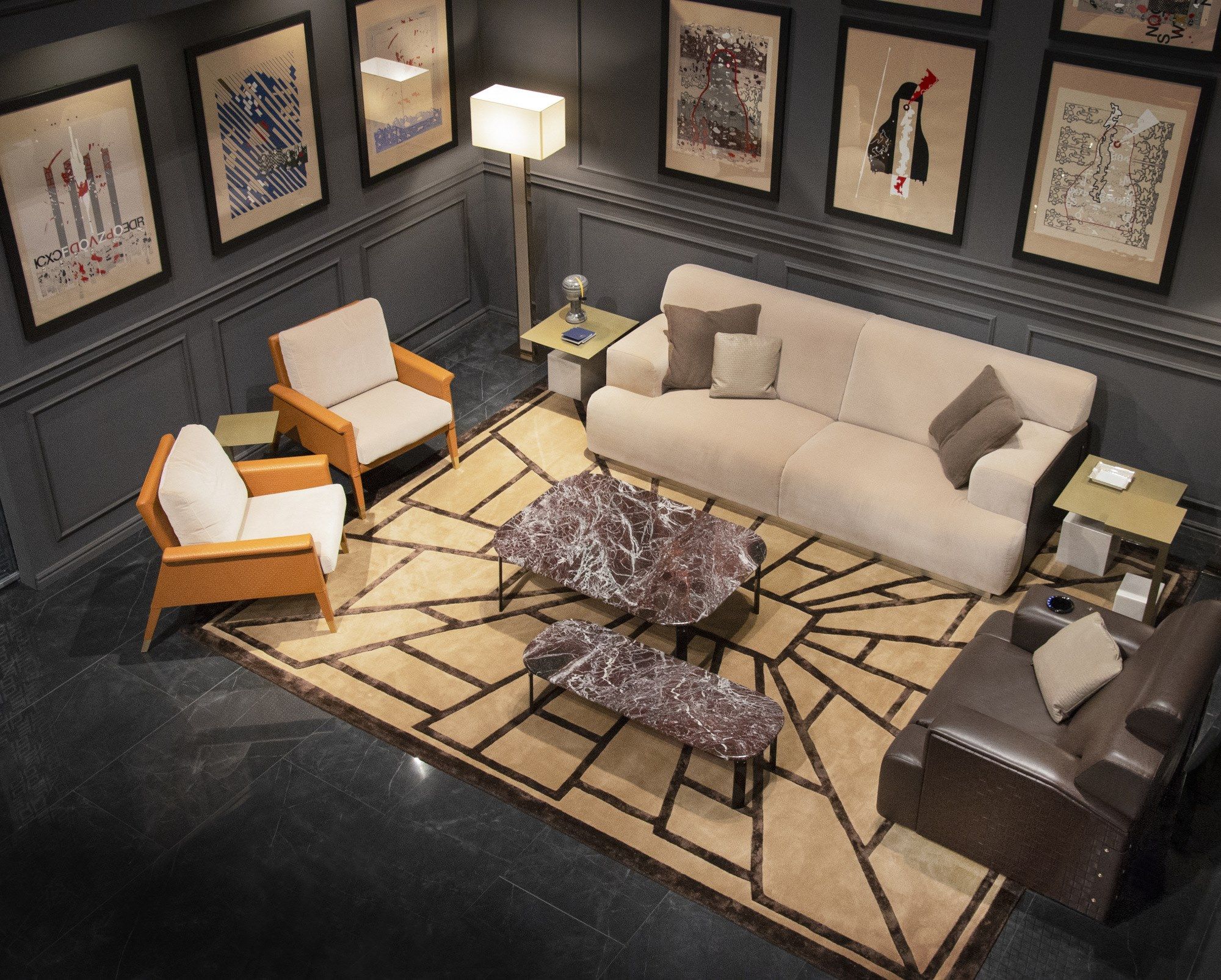 Журнальный столик из черного мрамора Marquina Formitalia ARCH-00073236 - Вид №11