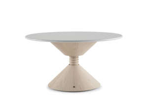 Круглый журнальный столик с регулируемой высотой из ясеня с столешницей из МДФ