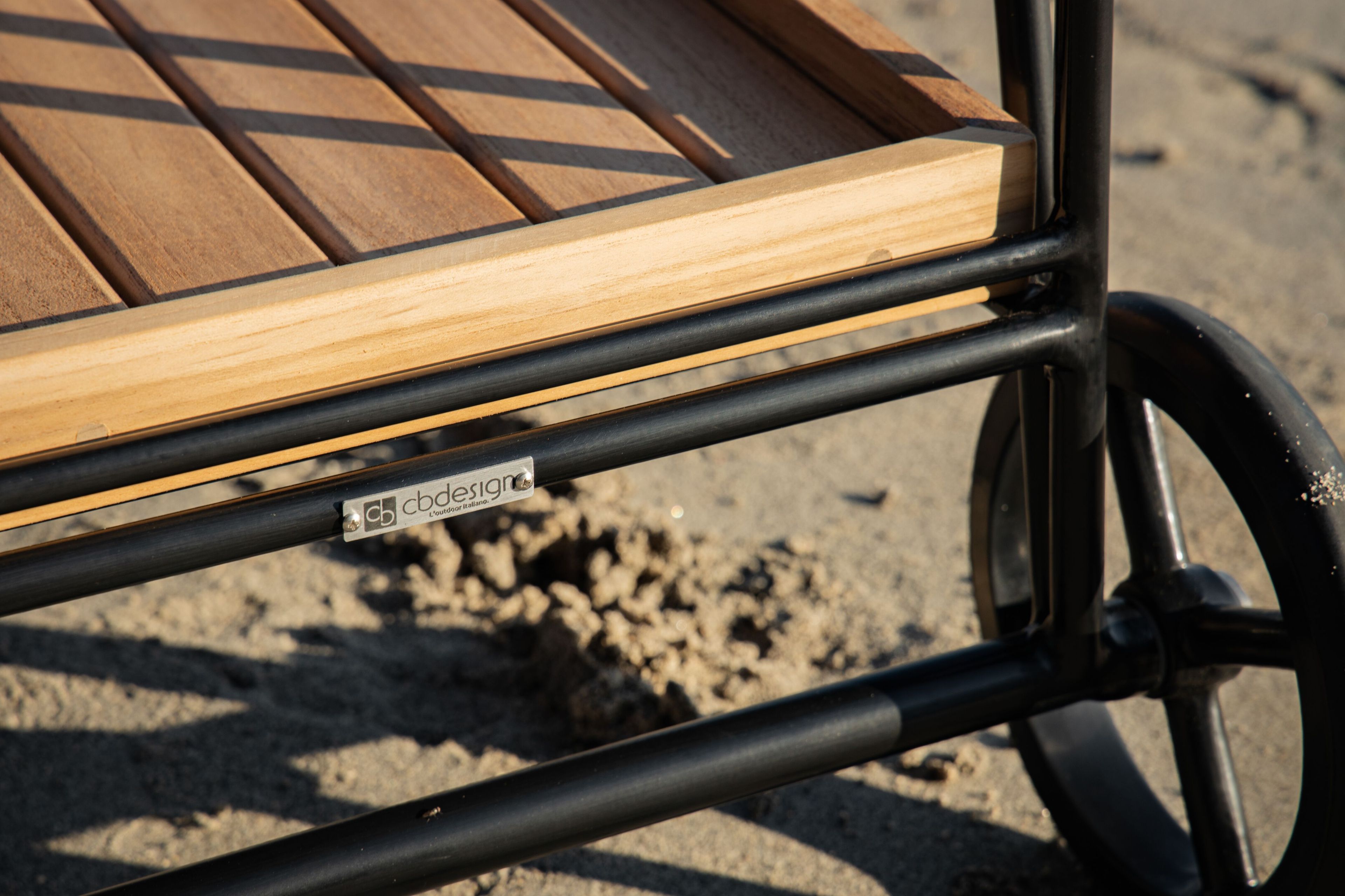 Алюминиевая и тиковая садовая тележка для еды cbdesign Lodz ARCH-00105183 - Вид №3