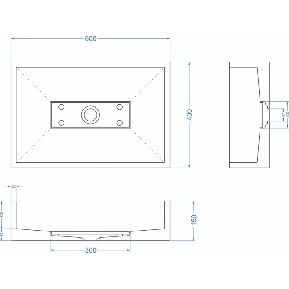 Раковина Angkor 600 накладная 60 см цвет графит Santreyd STLM-2115773 - Вид №5