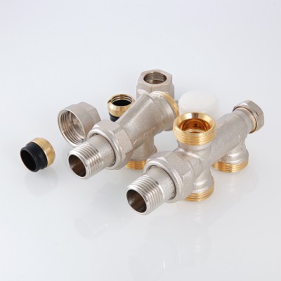 VT.225K.N.E04100 Регулирующий узел для подключения радиатора (комплект) Valtec 1/2" х 100% х 3/4 евроконус  - Вид №3