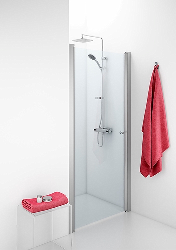 500.903.00.5 Распашная дверь IDO Showerama 10-0, IDO Showerama 10-0, матовый профиль / прозрачное стекло, 950 мм  - Вид №1