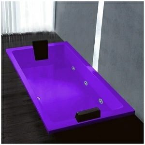 Ванна Gruppo treesse Quadra 181 V0717-SX-F фиолетовая с гидромассажем прямоугольная встроенная левая