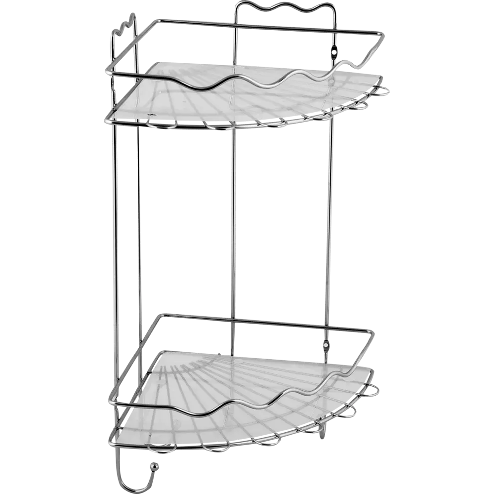 Полка для ванной комнаты Swensa угловая двухъярусная хром SWR STLM-2003586 - Вид №3