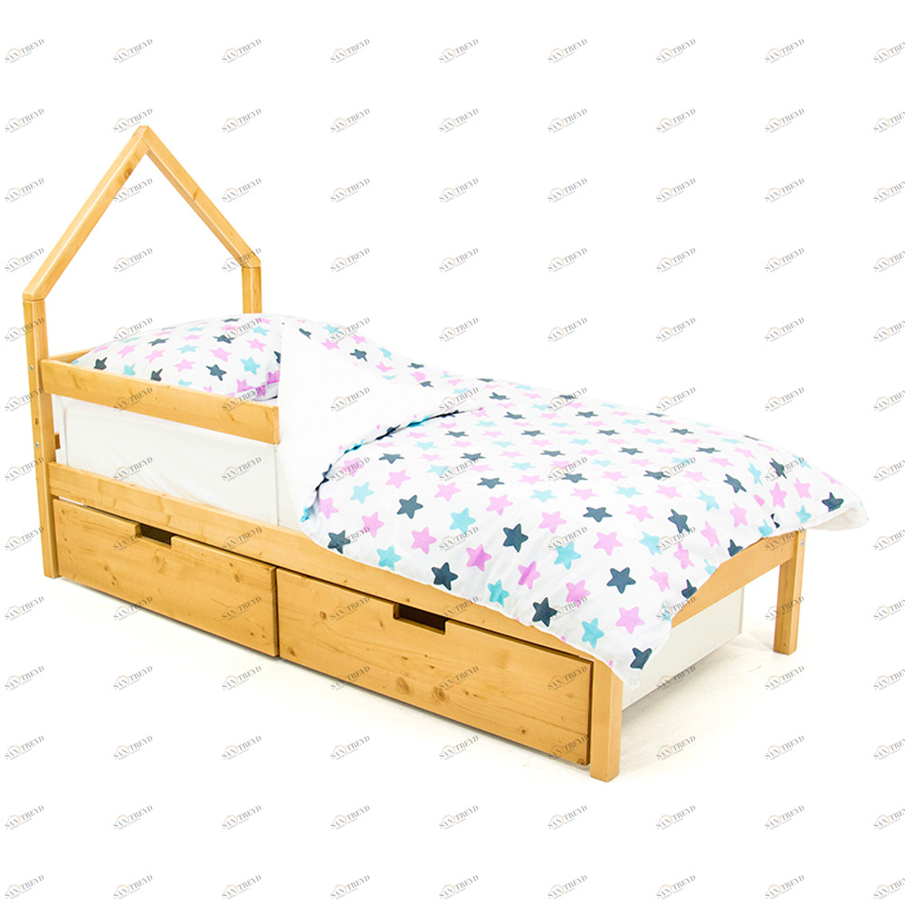 Детская кровать-домик мини Svogen дерево БЕЛЬМАРКО  326835 Желтый Santreyd 