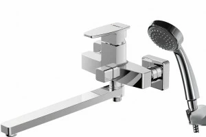 Смеситель для ванны излив 300 мм с аксессуарами RIFFLE F672106C-LB bravat