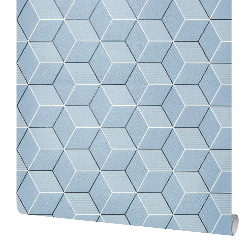 Обои виниловые Призма голубые 0.53 м 034-01 Santreyd STLM-2027532