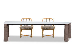 Мраморный садовый стол