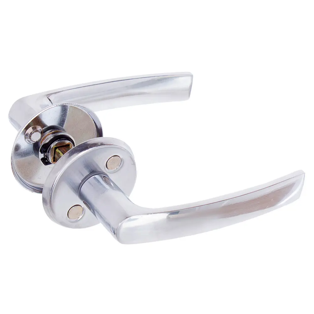 Ручки дверные на розетке Palladium 016 (5/60), алюминий, цвет матовый хром STLM-2136070 - Вид №1