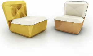 altreforme Кресло из алюминия с обивкой Dream