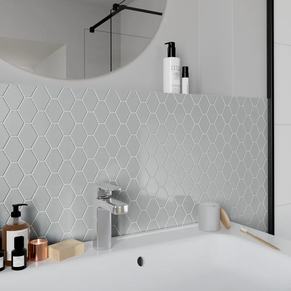 Фарфоровая мозаика ARTENS Flake в серых тонах с шестигранными элементами 82661945 STLM-0033159 - Вид №6