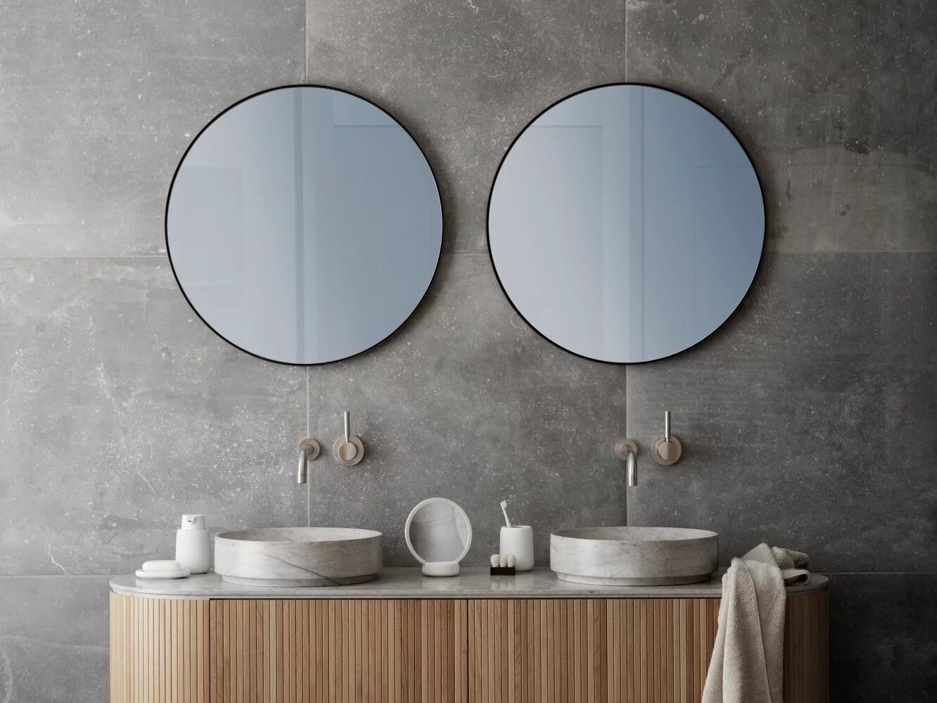 Настенное круглое зеркало для ванной комнаты blomus Rim ARCH-00131775 - Вид №6