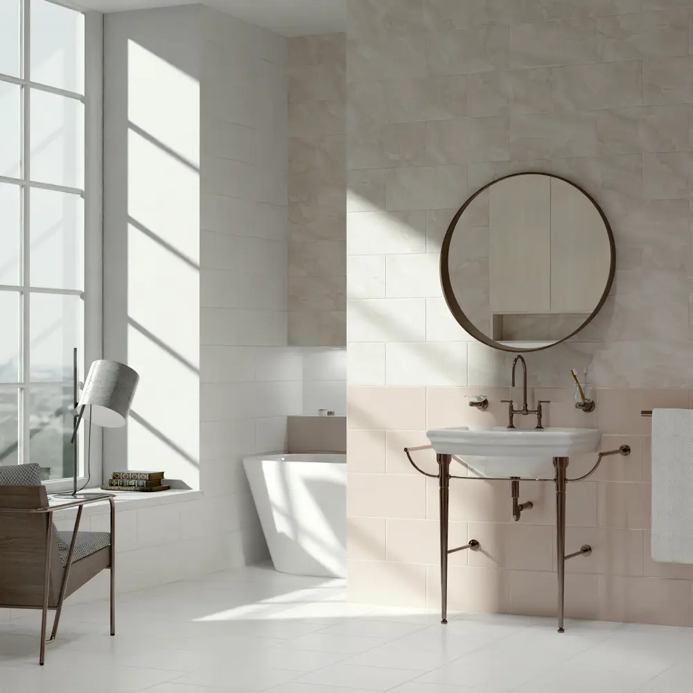 Плитка настенная Mersey Mono A0554C14102 20x40 см 1.6 м² матовая цвет розовый Santreyd STLM-2158016 - Вид №7