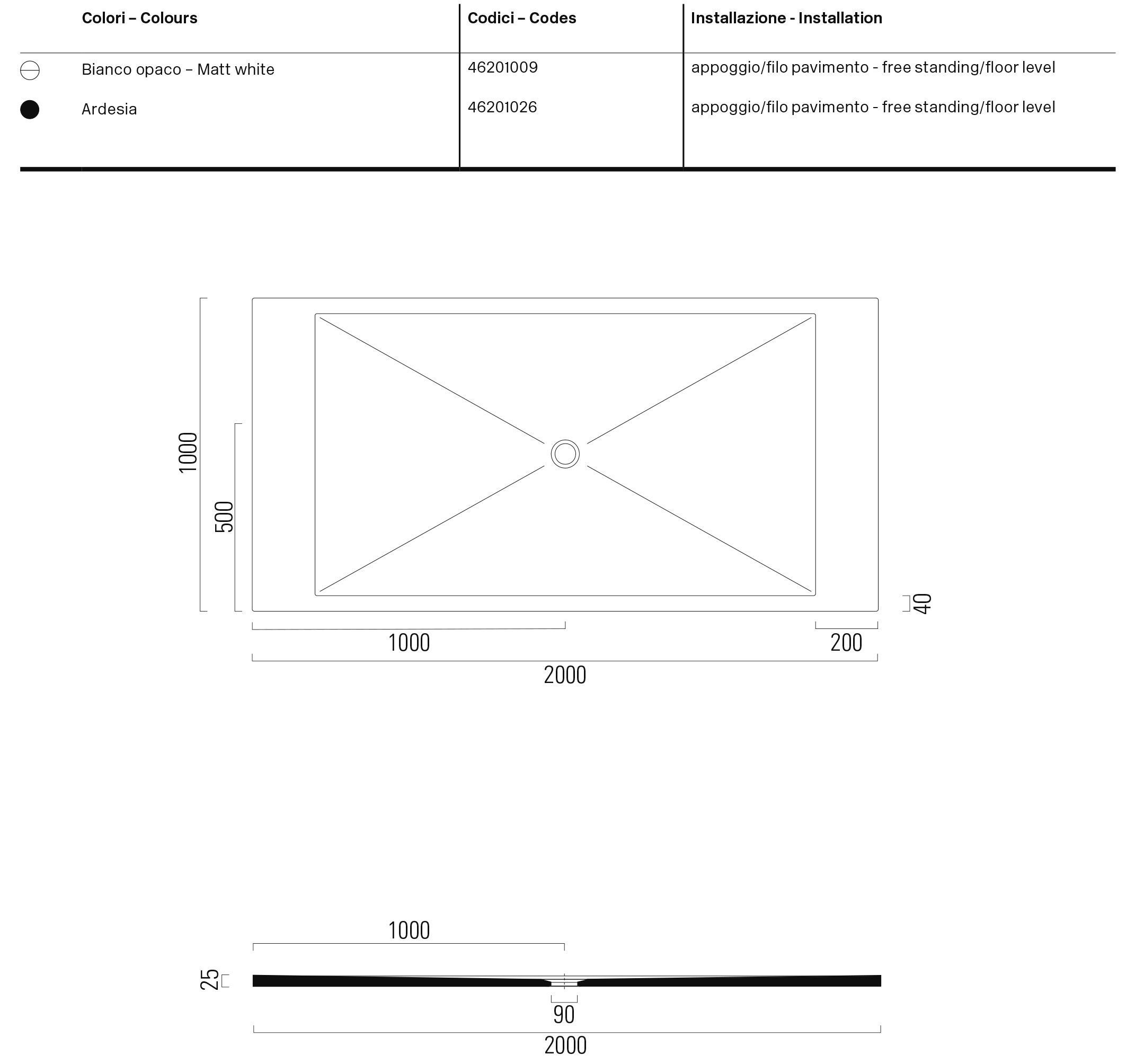 Керамический поддон для душа GSI ceramica H2 ARCH-00063575 - Вид №3