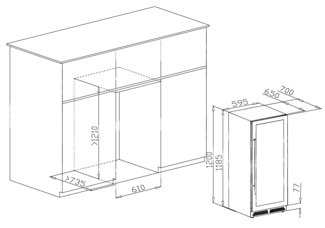 9186690 Винный шкаф Meyvel MV99PRO-KST2 серебристый STDN-0135459 - Вид №6