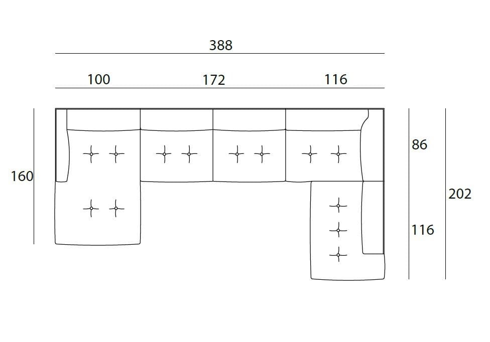 Ткань диван Living Divani Rod ARCH-00004331 - Вид №2