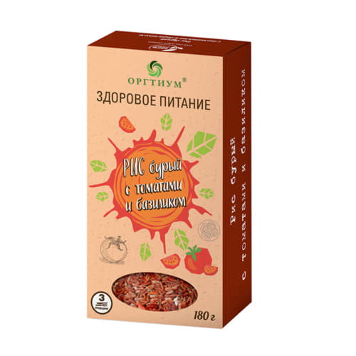 Рис бурый экологический с томатами и базиликом Оргтиум 180 г Santreyd 13545 - Вид №1